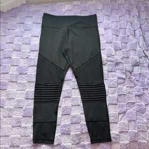 ZYIA Black Textured Womens “Moto” Leggings